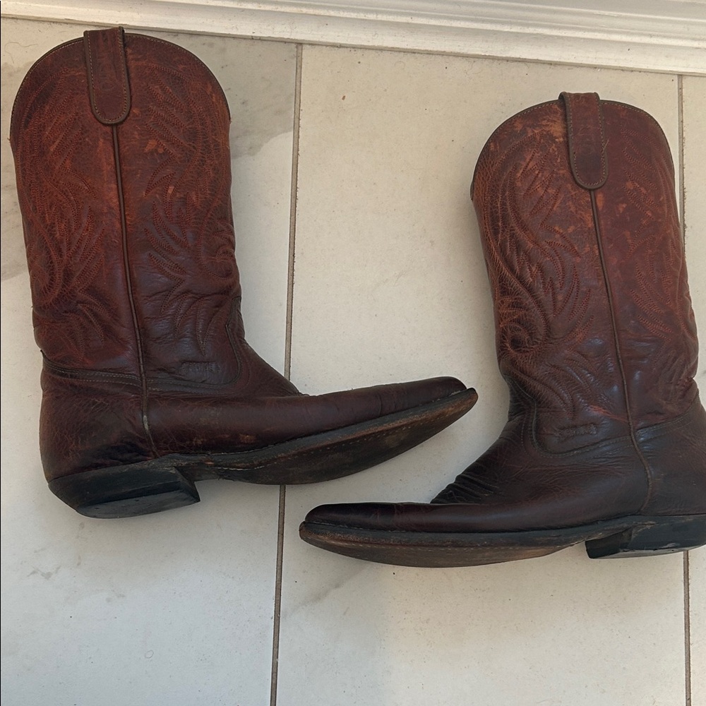 Men's Sancho Size 10 Brown Leather Western Boots - Picture 2 of 9